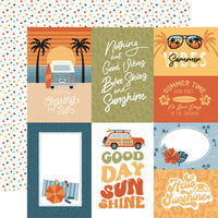 Echo Park - Summer Vibes Collection - 12 x 12 Double Sided Paper - Multi Journaling Cards