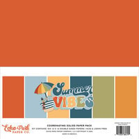 Echo Park - Summer Vibes Collection - 12 x 12 Paper Pack - Solids