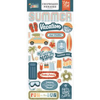 Echo Park - Summer Vibes Collection - Chipboard Embellishments - Phrases