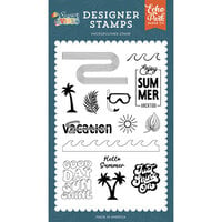 Echo Park - Summer Vibes Collection - Clear Photopolymer Stamps - Summer Vacation