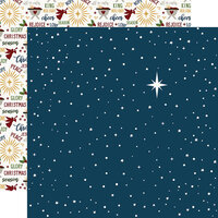 Echo Park - The First Noel Collection - 12 x 12 Double Sided Paper - Starry Night
