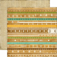 Echo Park - This and That Collection - Charming - 12 x 12 Double Sided Paper - Yardsticks