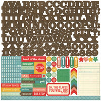 Echo Park - Teacher's Pet Collection - 12 x 12 Cardstock Stickers - Alphabet