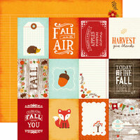 Echo Park - The Story of Fall Collection - 12 x 12 Double Sided Paper - 3 x 4 Journaling Cards