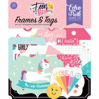 Echo Park - Teen Spirit Girl Collection - Ephemera - Frames and Tags
