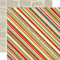 Echo Park - This and That Collection - Christmas - 12 x 12 Double Sided Paper - Stripes