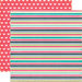 Echo Park - We Are Family Collection - 12 x 12 Double Sided Paper - Family Stripe