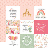 Echo Park - Welcome Baby Girl Collection - 12 x 12 Double Sided Paper - 4 x 4 Journaling Cards