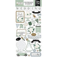 Echo Park - Wedding Bells Collection - Chipboard Embellishments - Accents