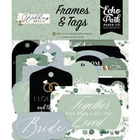 Echo Park - Wedding Bells Collection - Ephemera - Frames and Tags