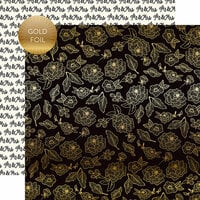 Echo Park - Wedding Day Collection - 12 x 12 Double Sided Paper with Foil Accents - Gold Floral
