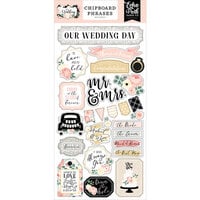 Echo Park - Wedding Collection - Chipboard Embellishments - Phrases