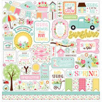 Echo Park - Welcome Spring Collection - 12 x 12 Cardstock Stickers - Elements