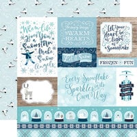 Echo Park - Winter Magic Collection - 12 x 12 Double Sided Paper - Multi Journaling Cards