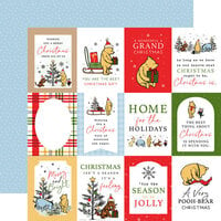 Echo Park - Winnie The Pooh Christmas Collection - 12 x 12 Double Sided Paper - 3 x 4 Journaling Cards