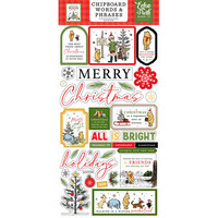 Echo Park - Winnie The Pooh Christmas Collection - Chipboard Embellishments - Word And Phrases