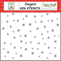 Echo Park - Winnie The Pooh Christmas Collection - 6 x 6 Stencils - Spending Time With You Stars