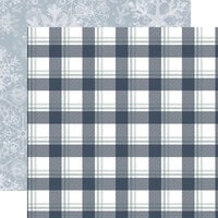Echo Park - Winterland Collection - Christmas - 12 x 12 Double Sided Paper - Snow Place Plaid
