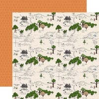 Echo Park - Winnie The Pooh Collection - 12 x 12 Double Sided Paper - Map For Christopher