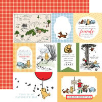 Echo Park - Winnie The Pooh Collection - 12 x 12 Double Sided Paper - Multi Journaling Cards