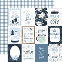 Echo Park - Winter Collection - 12 x 12 Double Sided Paper - 3 x 4 Journaling Cards