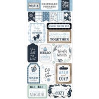 Echo Park - Winter Collection - Chipboard Embellishments - Phrases