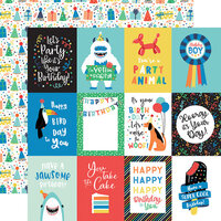 Echo Park - It's Your Birthday Boy Collection - 12 x 12 Double Sided Paper - 3 x 4 Journaling Cards