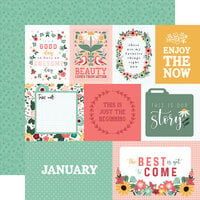 Echo Park - Year In Review Collection - 12 x 12 Double Sided Paper - January