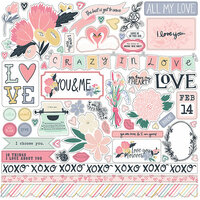 Echo Park - You and Me Collection - 12 x 12 Cardstock Stickers - Elements