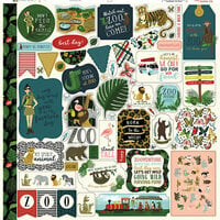 Echo Park - Animal Safari Collection - 12 x 12 Cardstock Stickers - Elements