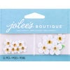 EK Success - Jolee's by You Redux - 3 Dimensional Embellishments with Gem Accents - Mini White Flowers