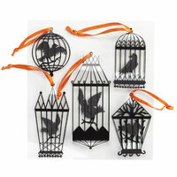 EK Success - Jolee's Boutique - Parcel Refresh Collection - Halloween - 3 Dimensional Stickers - Crows in Cages