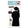 EK Success - Jolee's Boutique Le Grande  Dimensional Stickers - Graduation Collection - Cap and Gown - Black