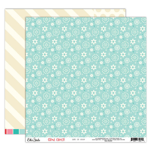 Elle's Studio - Good Cheer Collection - Christmas - 12 x 12 Double Sided Paper - Let it Snow