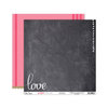 Elle's Studio - You and Me Collection - 12 x 12 Double Sided Paper - Chalk Love