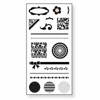 Fiskars - Simple Stick - Repositionable Rubber Stamps - Shapes N' Such