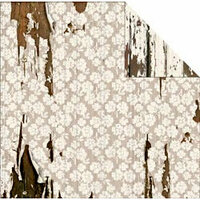 FabScraps - Shabby Chic Collection - 12 x 12 Double Sided Paper - Stone Flower