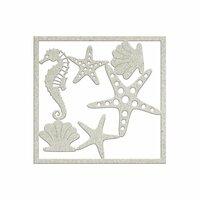 FabScraps - Summer Loving Collection - Die Cut Chipboard - Seahorse and Starfish