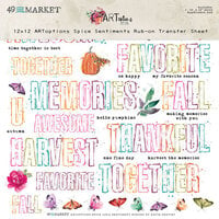 49 and Market - ARToptions Spice Collection - 12 x 12 Rub-On Transfers - Sentiments