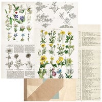 49 and Market - Curators Botanical - 12 x 12 Double Sided Paper - Pressed Petals