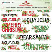 49 and Market - Christmas Spectacular Collection - 12 x 12 Rub-on Transfers - Sentiments