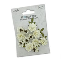 49 and Market - Florets Collection - Flower Embellishments - Cream