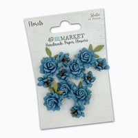 49 and Market - Florets Collection - Flower Embellishments - Slate