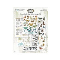 49 and Market - Vintage Artistry Nature Study Collection - 6 x 8 Rub-On Transfers - Wings