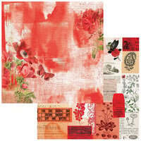 49 and Market - Spectrum Gardenia Collection - 12 x 12 Double Sided Paper - Classics - Floral Blaze