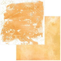 49 and Market - Spectrum Gardenia Collection - 12 x 12 Double Sided Paper - Solids - Orange