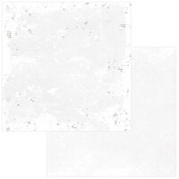 49 and Market - Spectrum Gardenia Collection - 12 x 12 Double Sided Paper - Solids - White