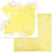 49 and Market - Spectrum Sherbet Collection - 12 x 12 Double Sided Paper - Solid - Lemon