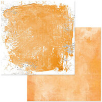 49 and Market - Spectrum Sherbet Collection - 12 x 12 Double Sided Paper - Solid - Orange