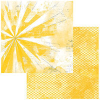 49 and Market - Vintage Artistry Sunburst Collection - 12 x 12 Double Sided Paper - Ray of Sunshine
